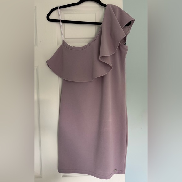 Guess One-Shoulder Dress Mauve - Picture 1 of 2